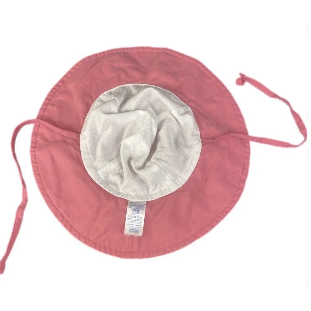 i‎ play. Sun Hat Kids 2T-4T Pink UPF 50+ Wide Brim Beach Hat Girls